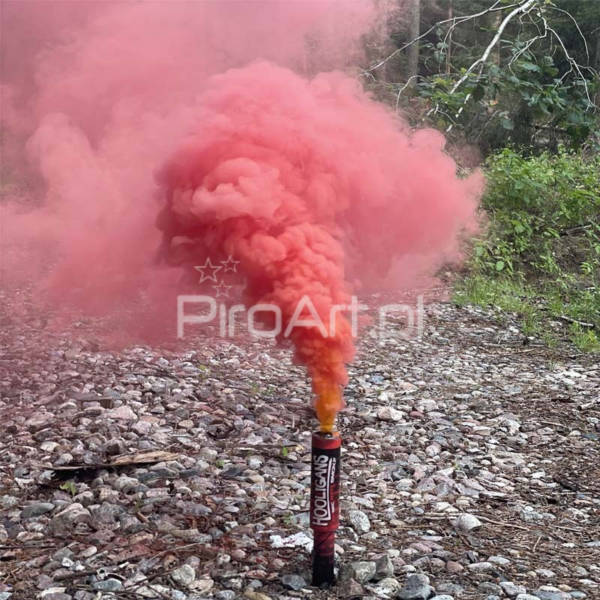 HDP60C Hooligans Pochodnia Dymna Red z uchwytem [20/5]